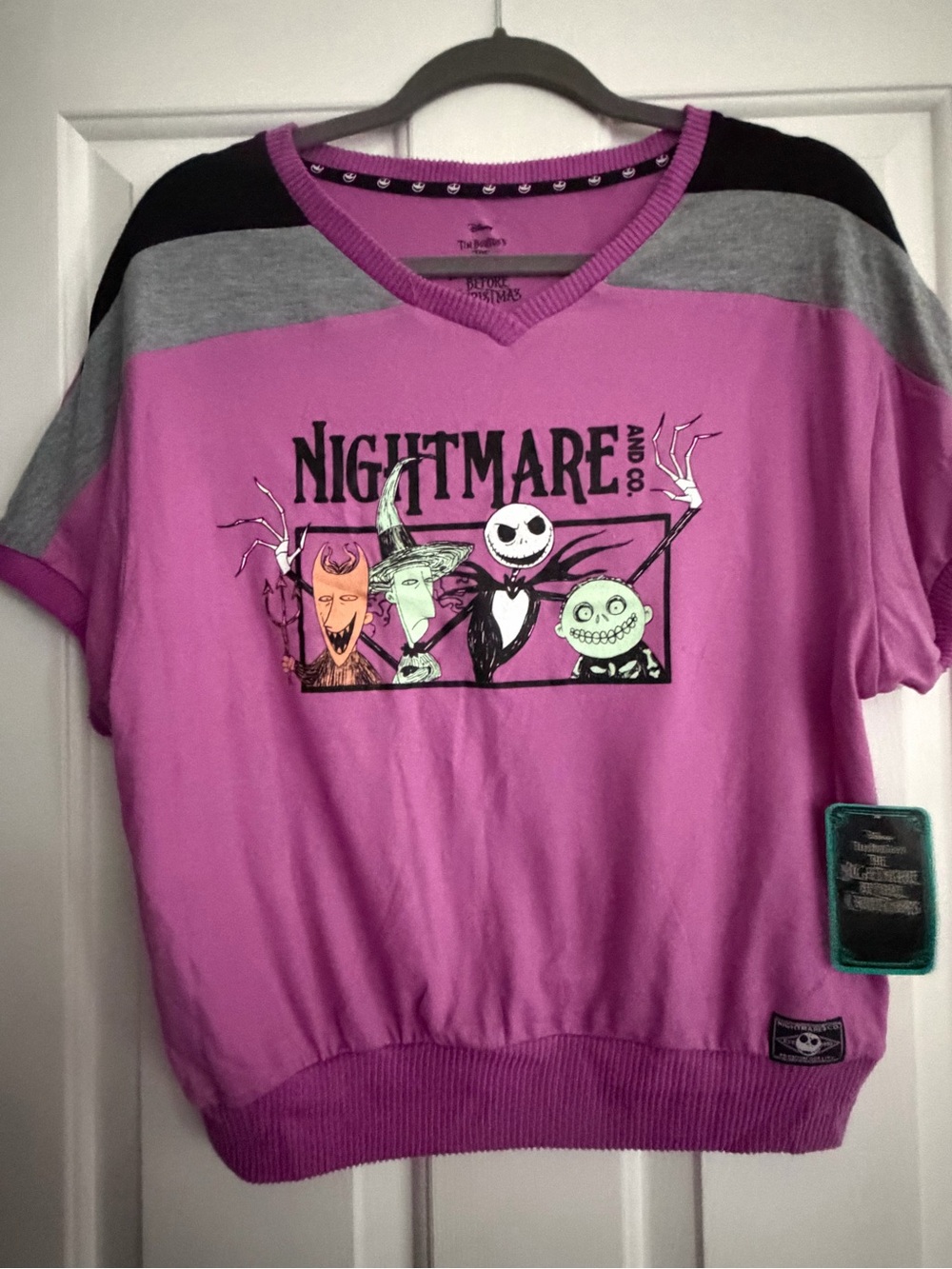 Women’s size small nightmare before Christmas short sleeve sweater brand new